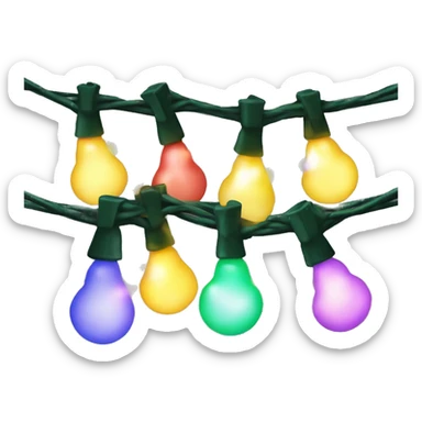 string of xmas lights  sticker
