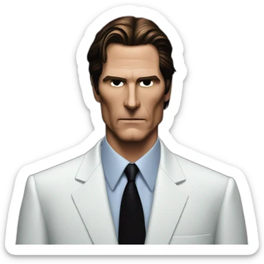 Patrick Bateman of American Psycho do sigma face sticker