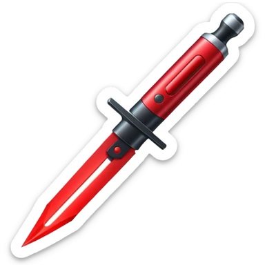 red lazer knife sticker
