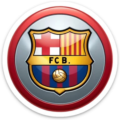 Atletico madrid vs Barcelona club logo sticker