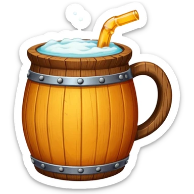 medieval colored drink in a mug sticker