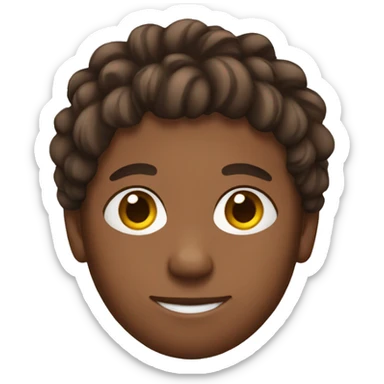 Brown Boy with short dreadlocks sticker