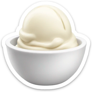 Vanilla ice cream in a bowl sticker