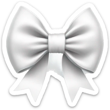 white bow sticker