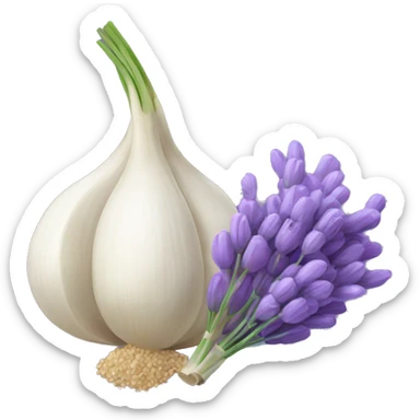 Lavender and garlic sticker
