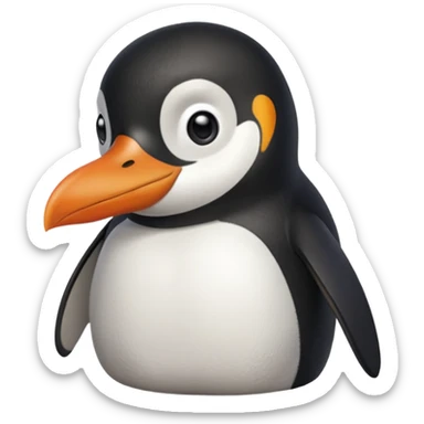 bombastic side eyeing penguin suspicious looking side ways eyes looking forward  sticker