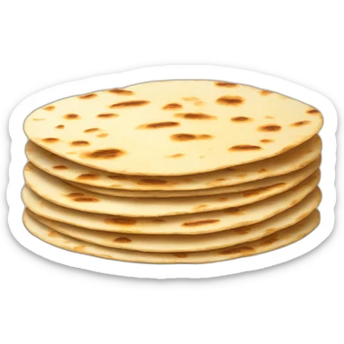 Small Stack of tortillas with some grill marks sticker