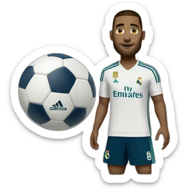 Full body of Bellingham with Real Madrid sticker