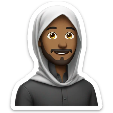 Gay man wearing hijab sticker