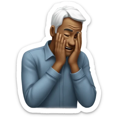 Lauging facepalm sticker