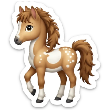 Light brown and white Gypsy vanna Foal sticker