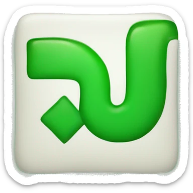 a white tick in a green square sticker