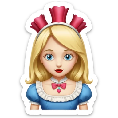 Alice in wonderland off with her head sticker