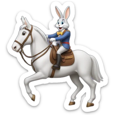 Bugs bunny on a horse sticker