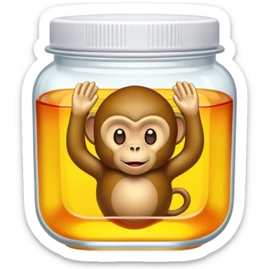  A monkey is a Jell-O  sticker