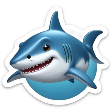 Dauphin sur requin sticker