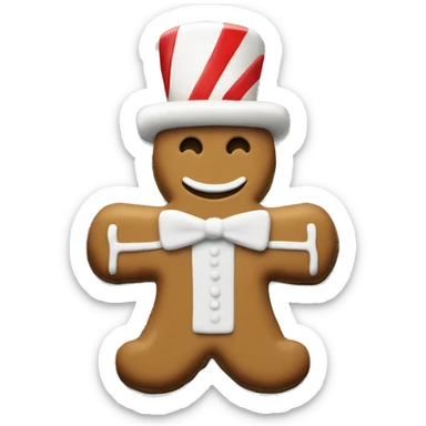 The monopoly man as a gingerbread cookie  sticker