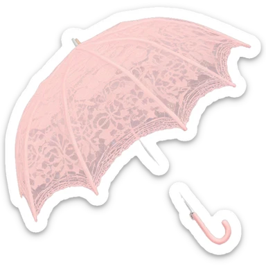 pastel pink lace umbrella sticker