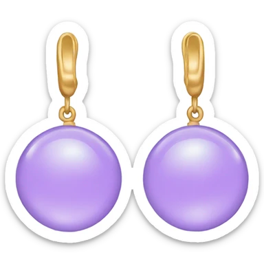 light purple earring sticker