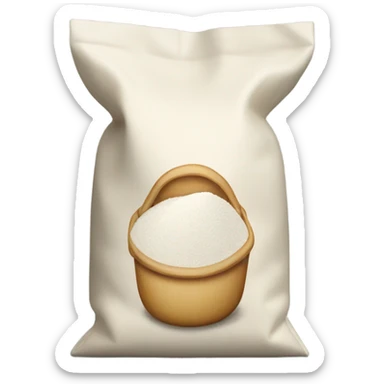 pocket size bag of flour  sticker