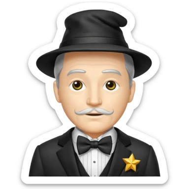 The Wizard from the Wizard of Oz with suit with bow tie sticker