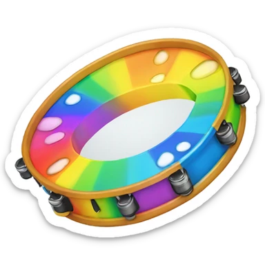 Rainbow tambourine  sticker