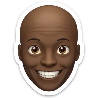 Un homme noir avec un gros crâne  sticker