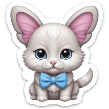 Bébé chat avec un noeud papillon rose sticker