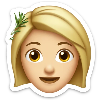 Woman with Rosemary on Head sticker