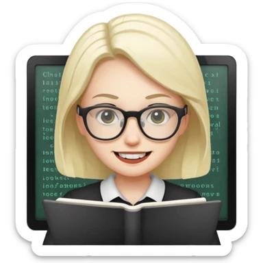 Fart with Scary smile writing code  sticker