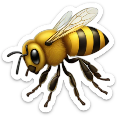 honeybee-dead sticker