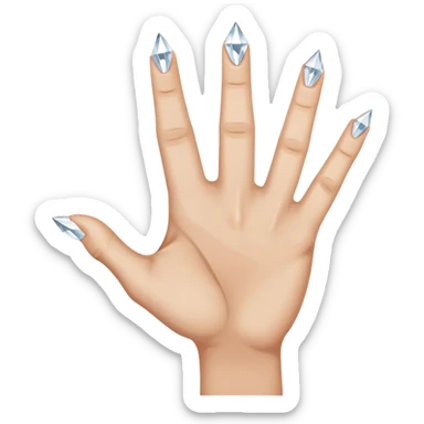 pointer finger and middle finger on both hands turned sideways to create a diamond shape sticker
