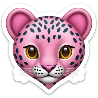 Cuore leopardo rosa. sticker