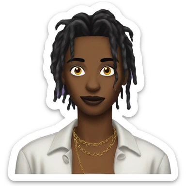 a woman with playboi carti halloween makeup sticker