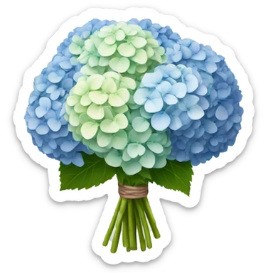 hydrangea bouquet sticker