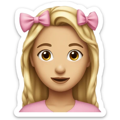 I’m just a girl bow sticker