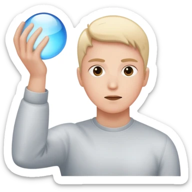 person using telekinesis powers to lift objects with their mind sticker