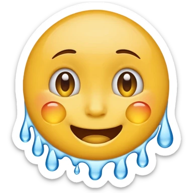 Round face emoji sticker  😂 - față cu lacrimi de bucurie sticker