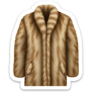 Fur coat sticker