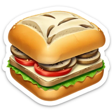mushroom sandwich sticker