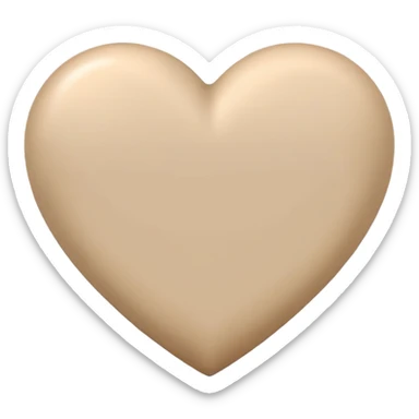 Beige heart  sticker