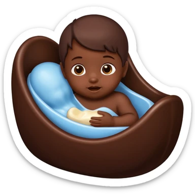 Baby in Chocolate cradle  sticker