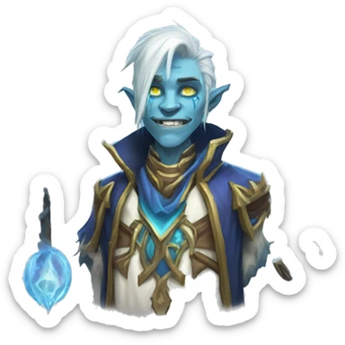 world of warcraft frost mage undead male sticker