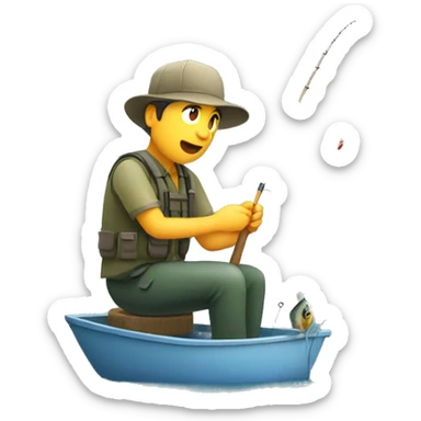 A person fishing for carp sticker