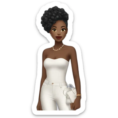 Beautiful Black women fashion week sticker