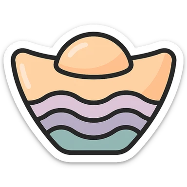 Chinese gold ingot (yuanbao) with wave pattern, thin clean contours, soft rounded shapes, pastel palette #98B5BC, #B5B3C1, #C9A3C9, #E4C0CA, #F7DCD1, #F7C0AA, detailed shadows and highlights, soft lighting, transparent background, Chinese eastern style, no surrounding decoration sticker