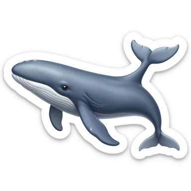 Whale, full body sticker