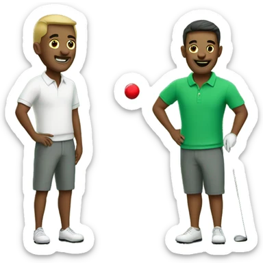 Two men on Island golf course green sticker