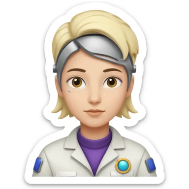 nonbinary space scientist sticker