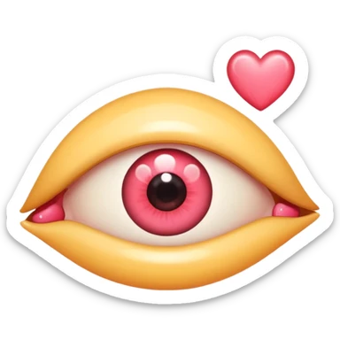 Dreamy eye hearts drool sticker